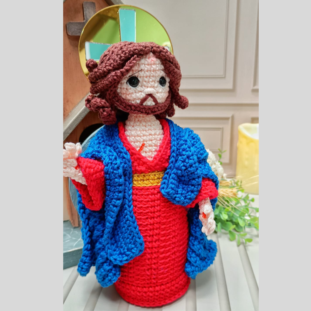 Jesus das Santas Chagas - Crochê - 25cm