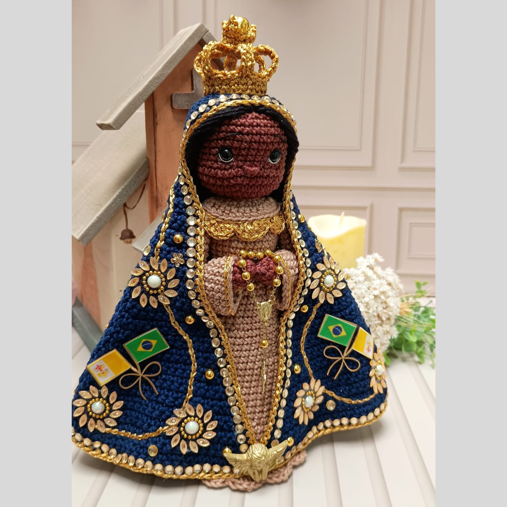Nossa Senhora Aparecida - 25cm - Crochê