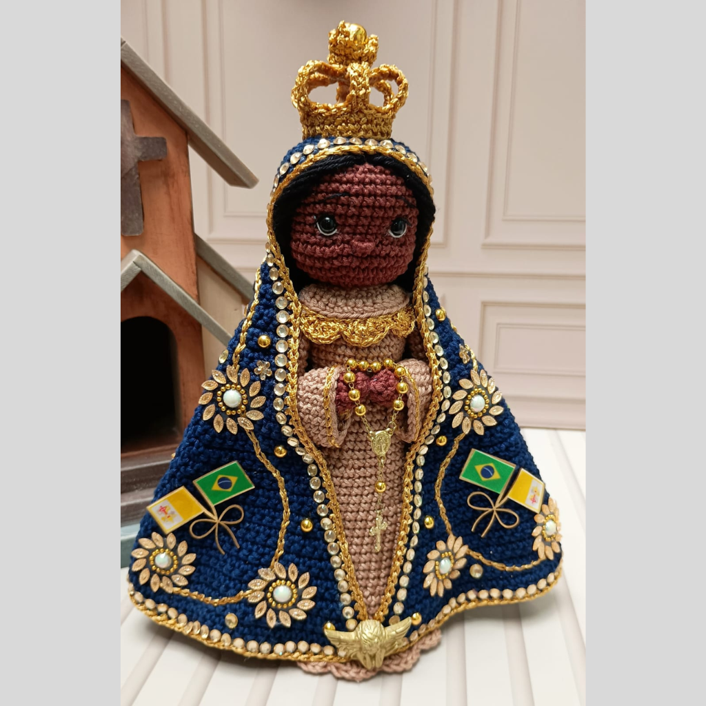 Nossa Senhora Aparecida - 25cm - Crochê