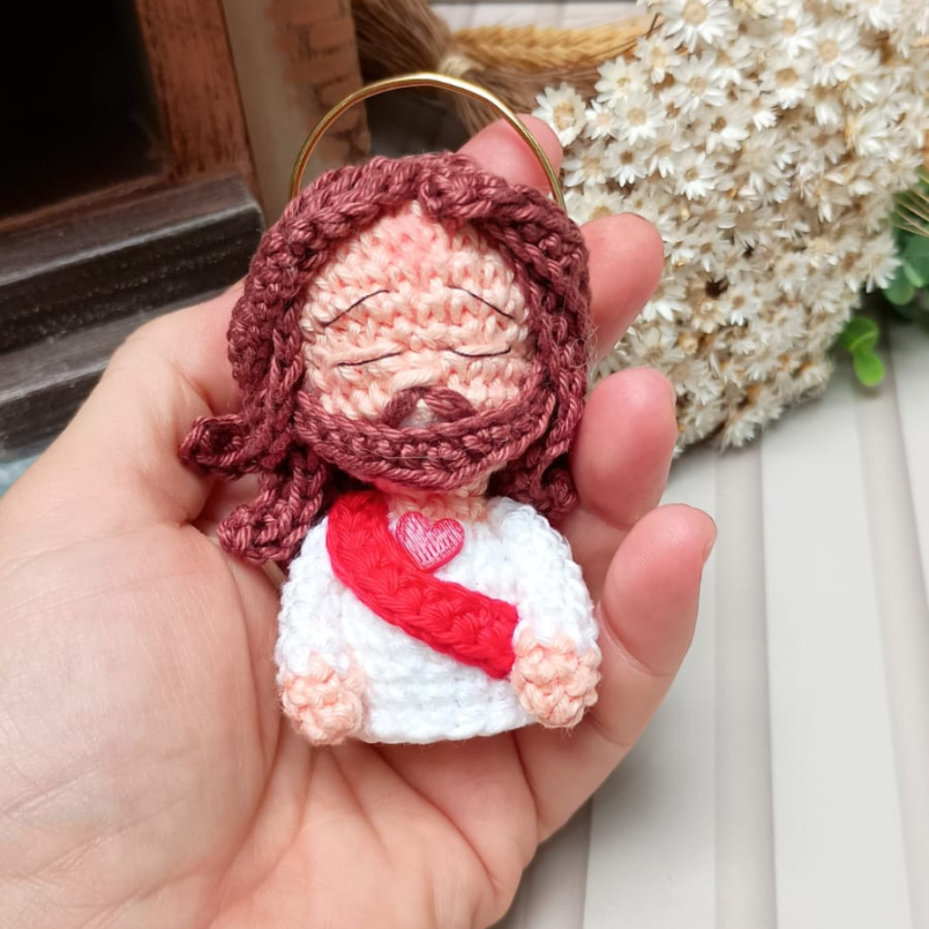 Sacred Heart of Jesus - 7cm - Crochet