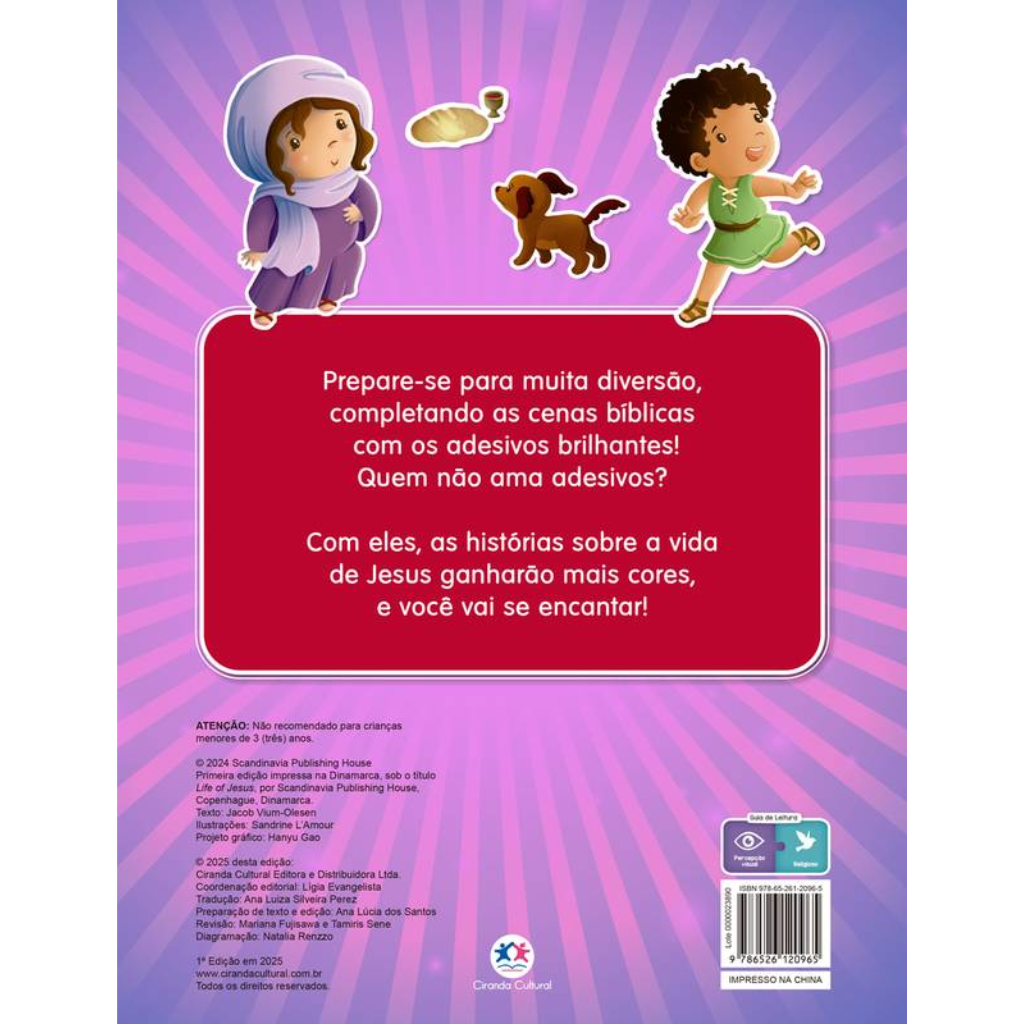 A vida de Jesus - Com Adesivos Brilhantes