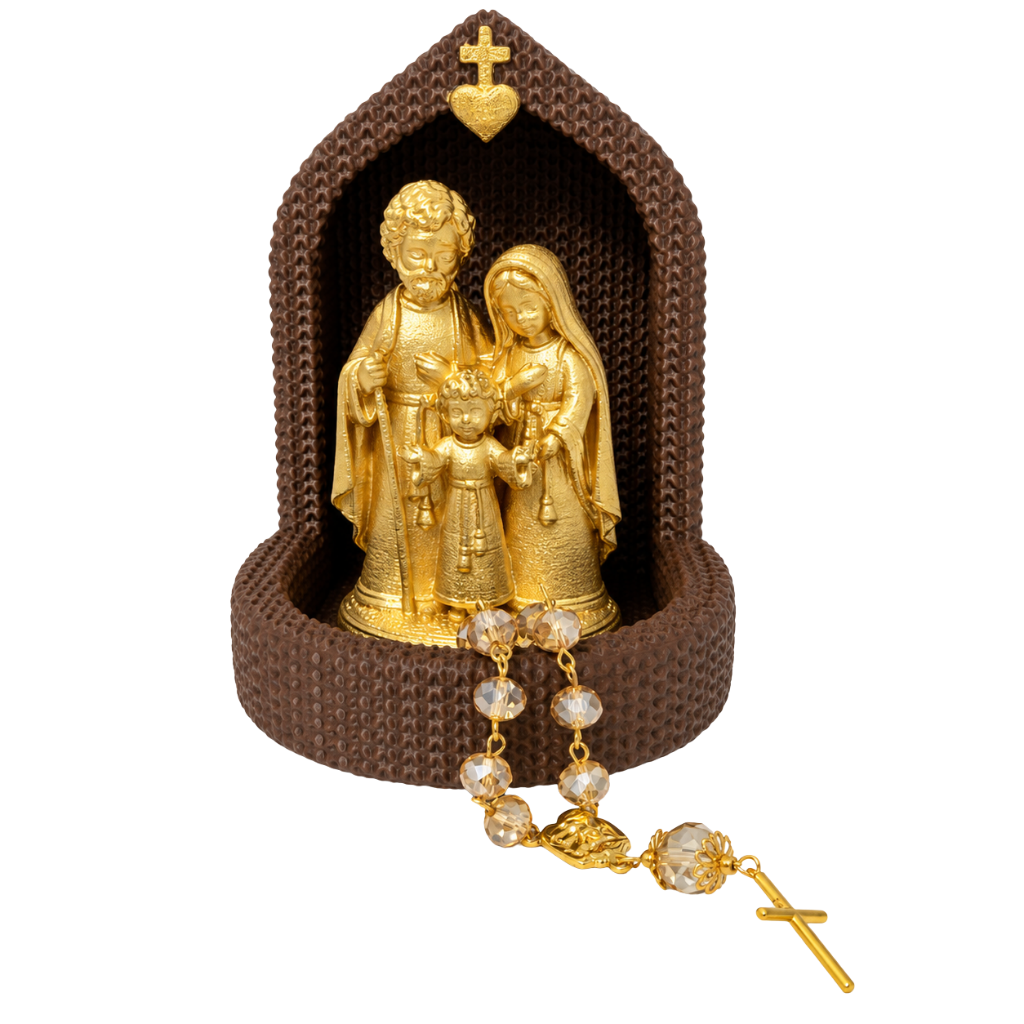 Kit Sagrada Família com Mini Oratório e Dezena