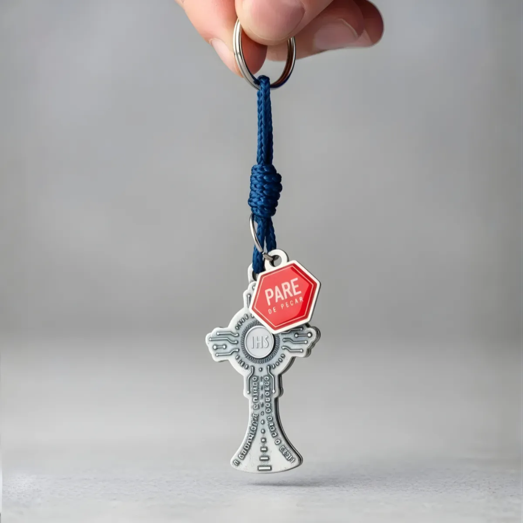 Chaveiro Carlo Acutis Ostensório