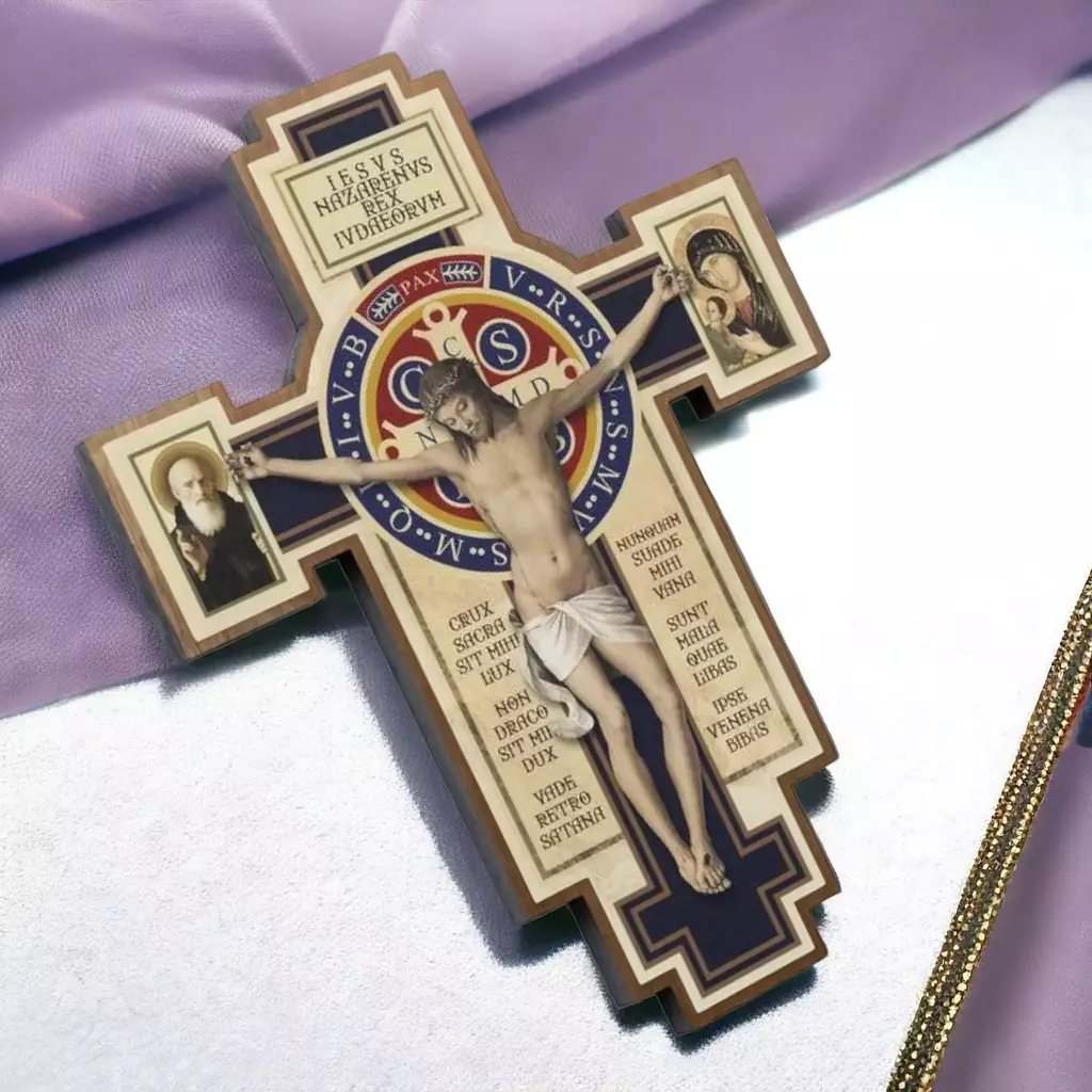 Cruz São Bento / Perpétuo Socorro 19cm