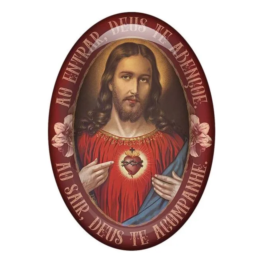 Adesivo Sagrado Coração De Jesus Resinado