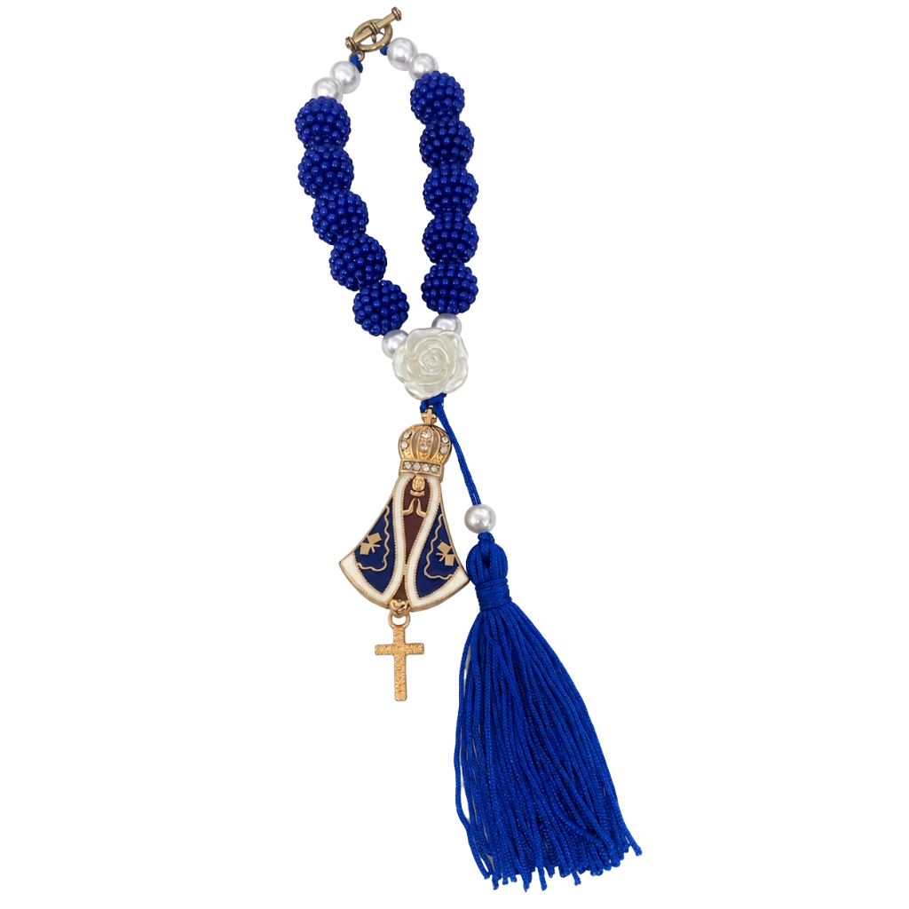 Dezena para Carro Nossa Senhora Aparecida - Azul Royal