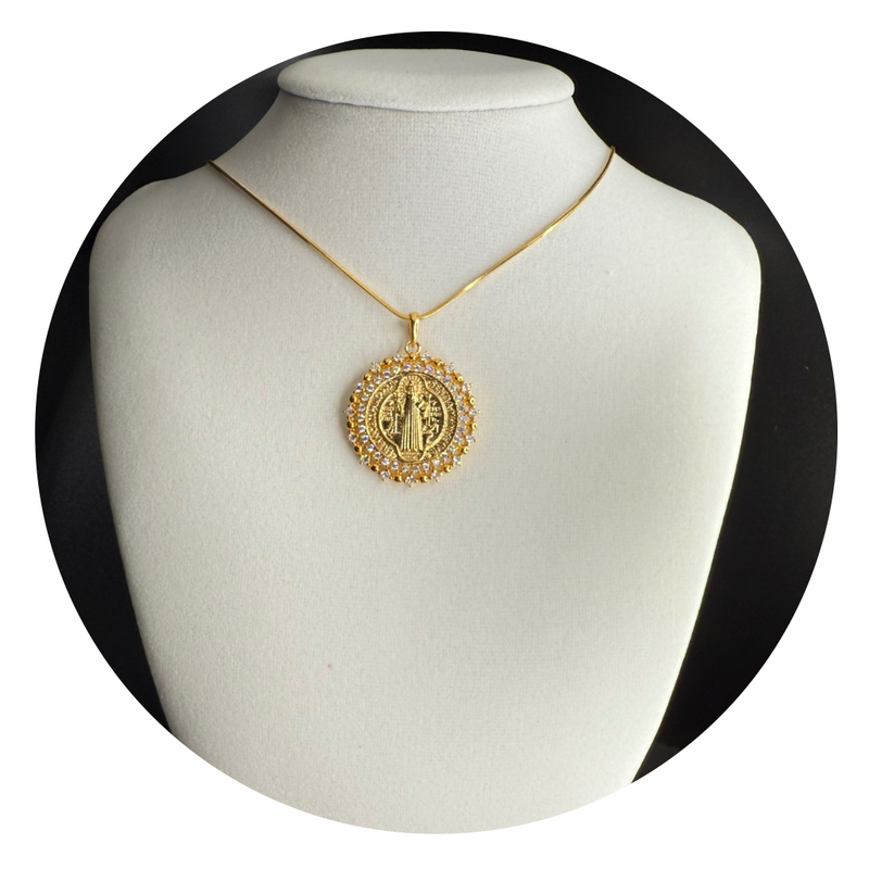 Semi-Jewelry Necklace Saint Benedict