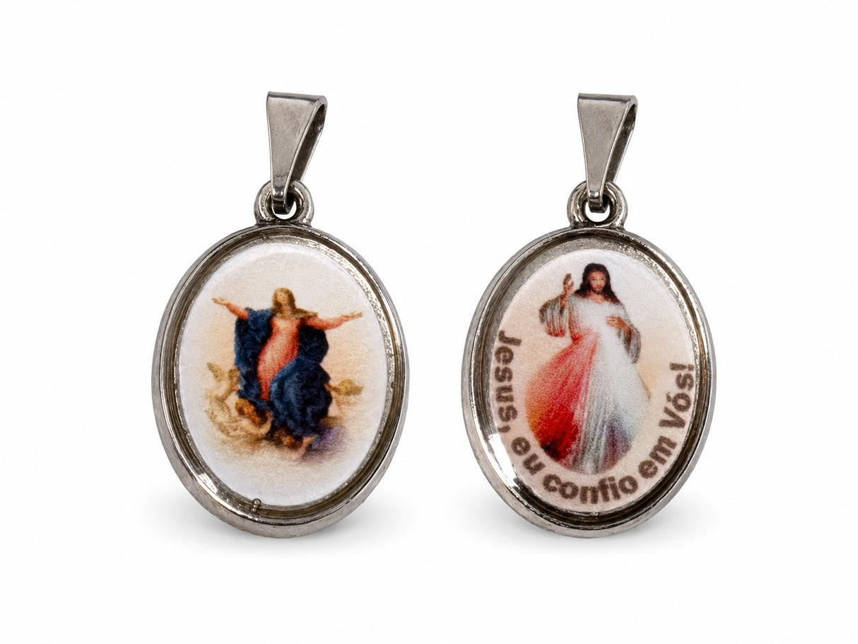 Medalha (Nossa Senhora da Assunção e Jesus Misericordioso)
