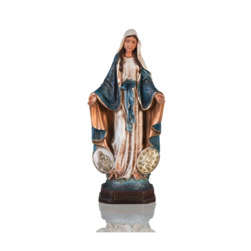 Image of Our Lady of Graces with Baroque Medal 30 cm