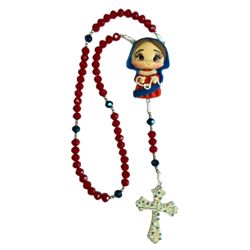 Terço N.S. Desatadora dos Nós Vermelho