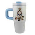 Our Lady of Fatima Thermal Mug (Light Blue)