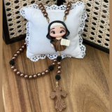Saint Monica Rosary – Brown and Black