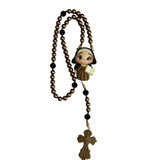 Saint Monica Rosary – Brown and Black