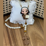 Saint Monica Rosary – Pearl and Brown