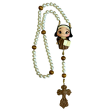 Saint Monica Rosary – Pearl and Brown