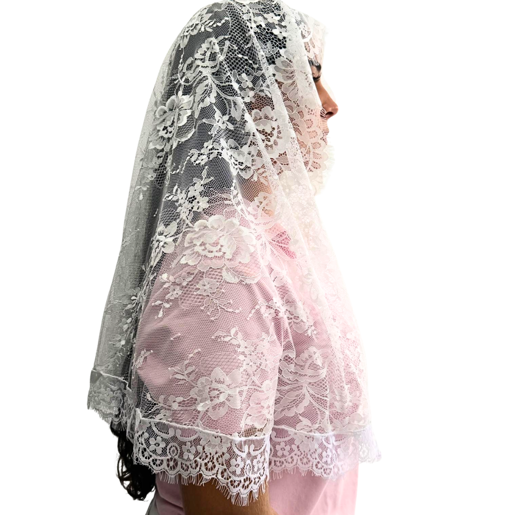 Véu Tradicional Nossa Senhora de Fátima Branco
