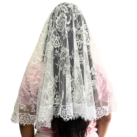Véu Tradicional Nossa Senhora de Fátima Branco
