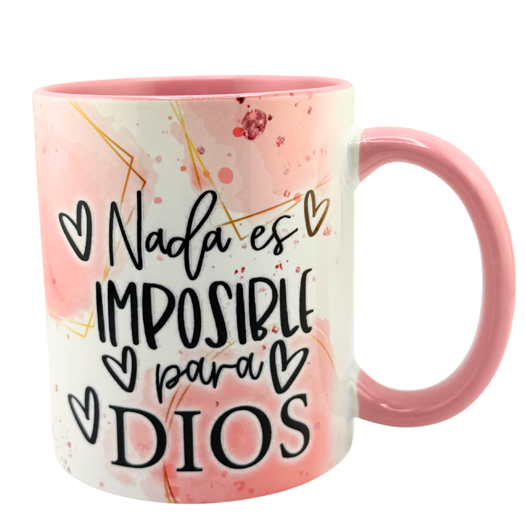 Caneca “Nada es imposible para Dios”