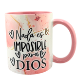 Caneca “Nada es imposible para Dios”