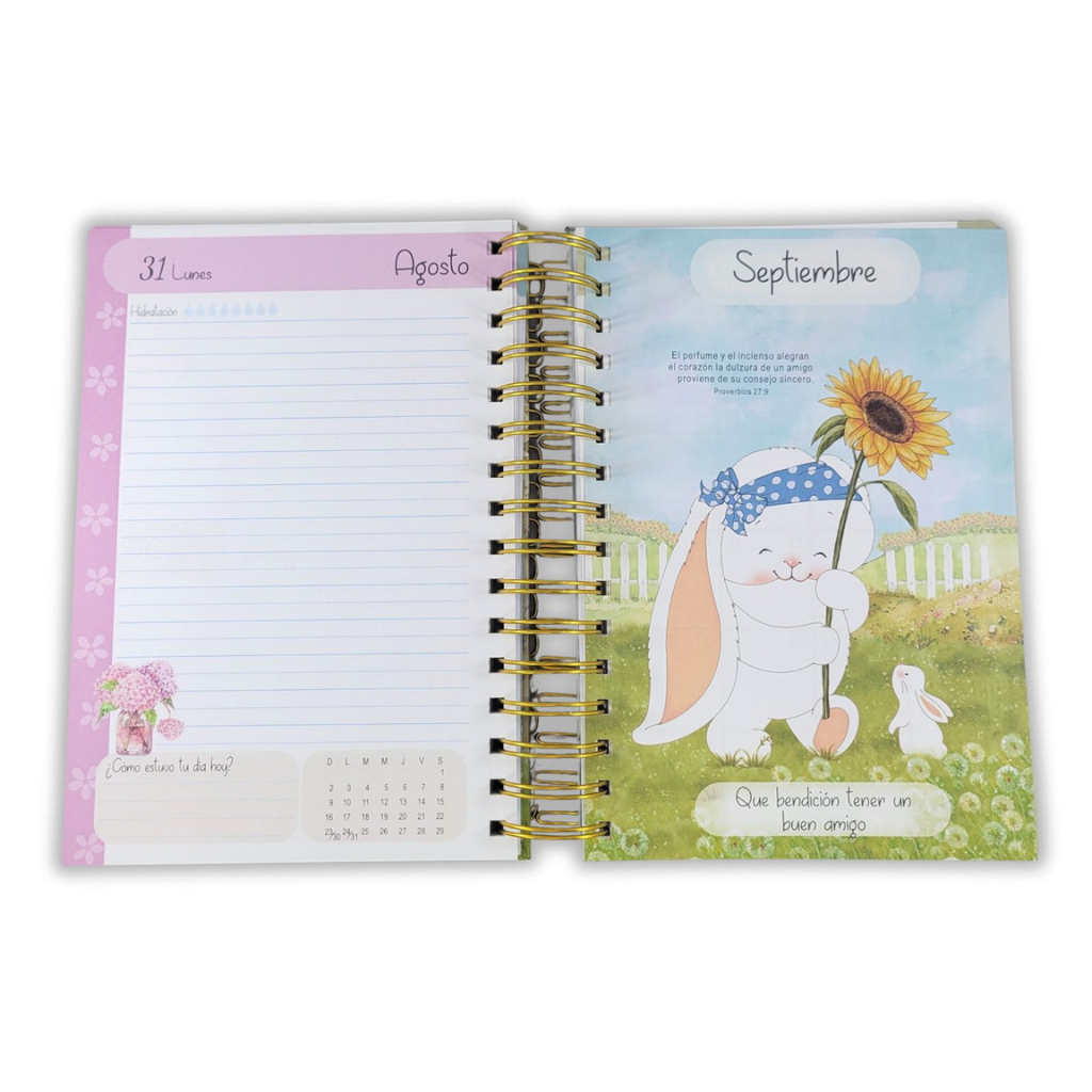 Agenda Dara 2026 Conejita y Jardín