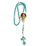 Our Lady of Lourdes Rosary – Pearly Blue
