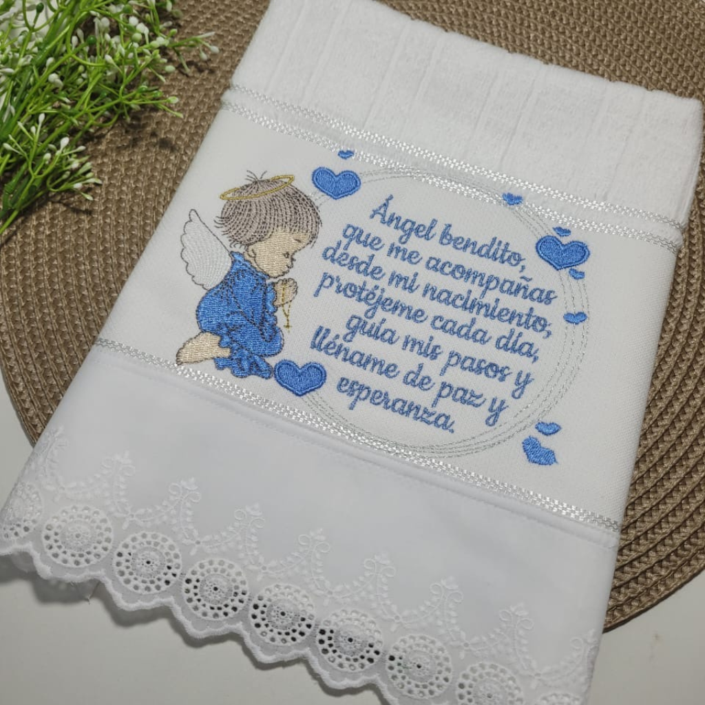 Toalhinha Anjo da Guarda Oração - Espanhol