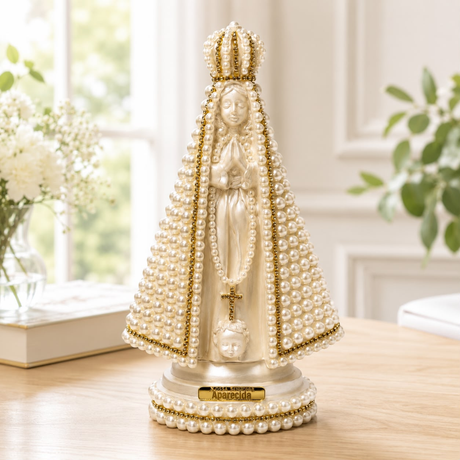 Nossa Senhora Aparecida Perolada 22cm