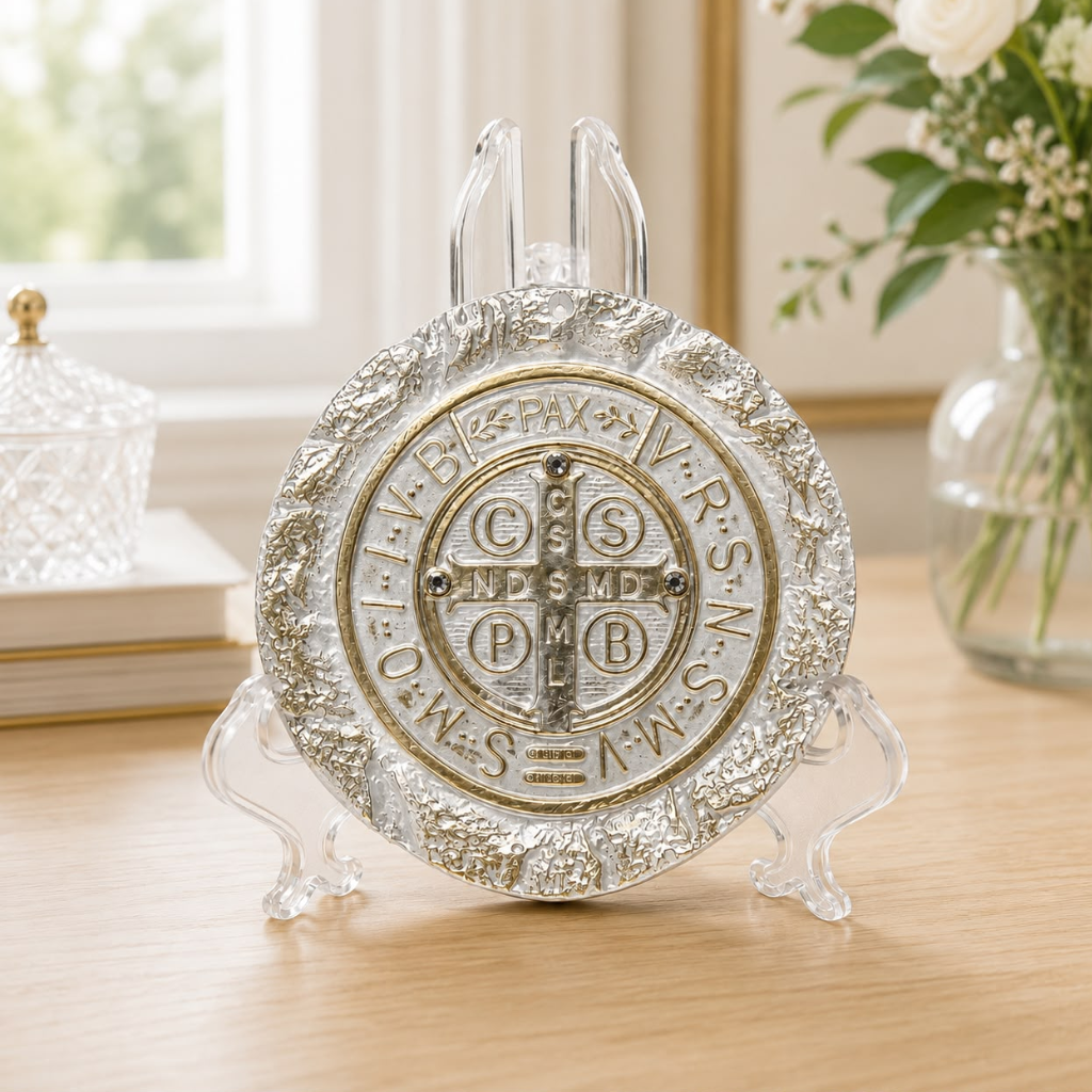 Adorno Medalha de São Bento 10cm