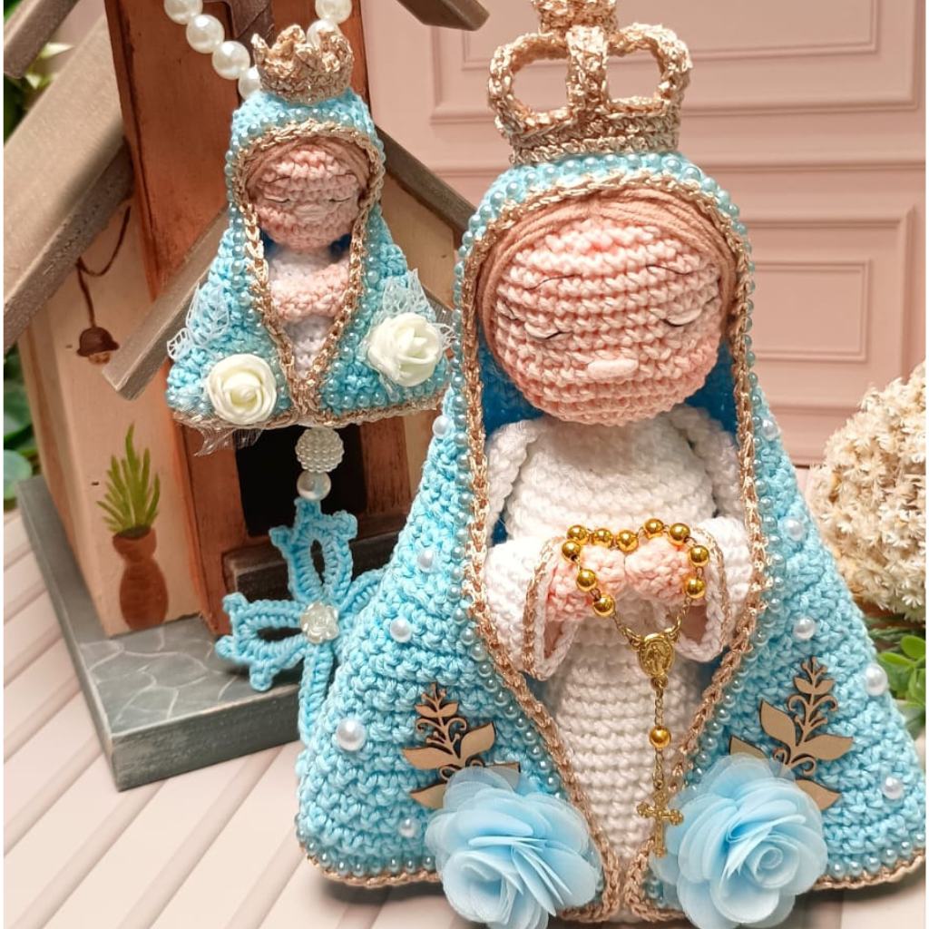 Kit Nossa Senhora do Amor em Crochê