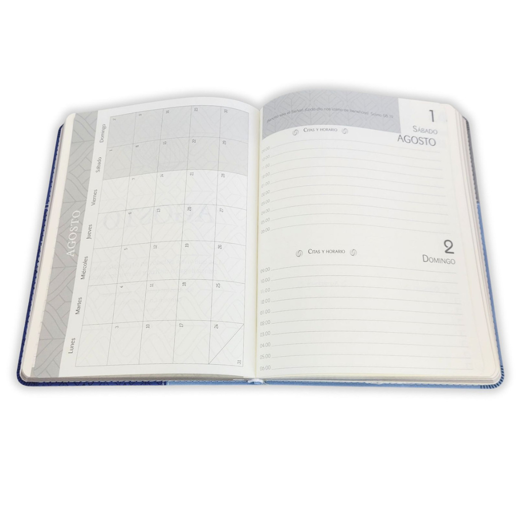 Agenda Ejecutiva 2026 Tesoros de Sabiduría Azul y Gris