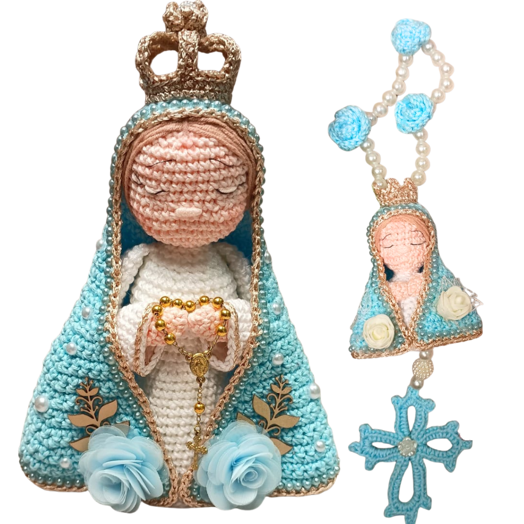 Kit Nossa Senhora do Amor em Crochê