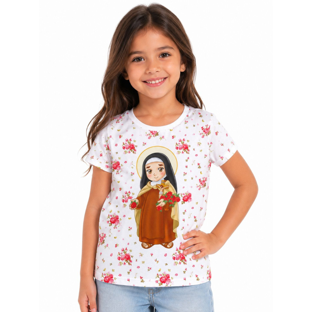 Camiseta Infantil Santa Teresinha