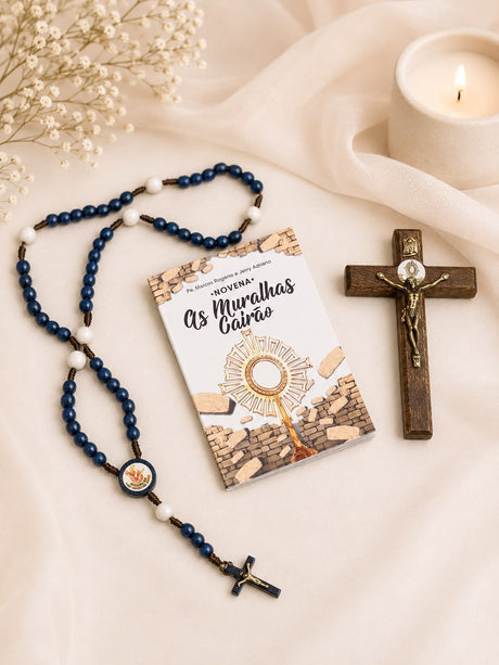 Kit Novena As Muralhas Cairão com Crucifixo