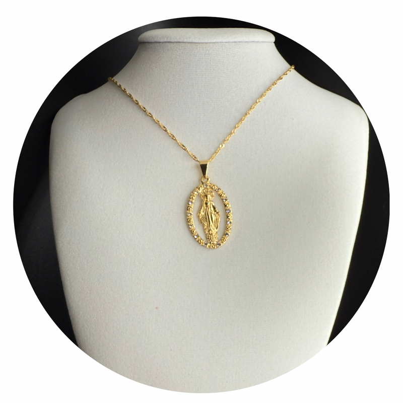 Our Lady of Grace Semi-Jewelry Necklace