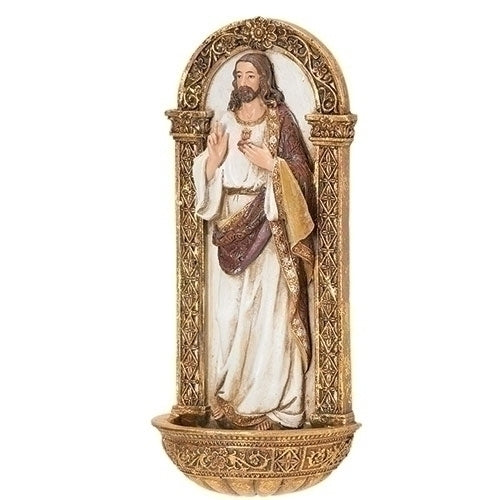 Fonte de Água Benta Sagrado Coração de Jesus – 18 cm