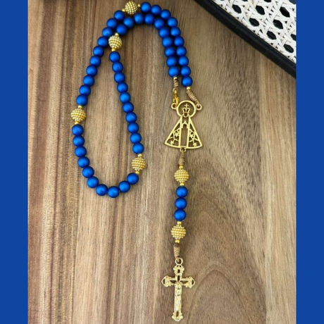 Terço Nossa Senhora Aparecida – Azul Royal