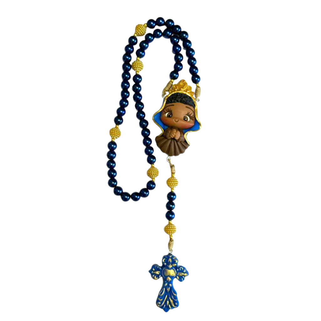 Terço Nossa Senhora Aparecida – Azul