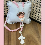 Terço Anjinha – Rosa Iridescente