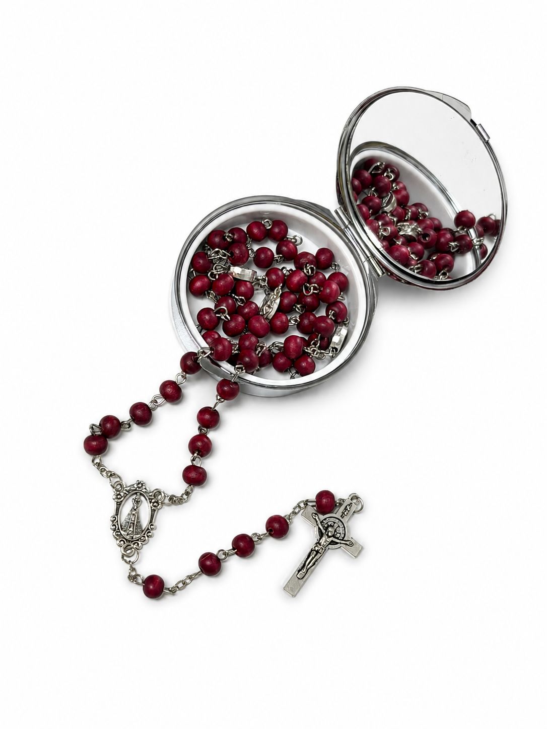 Porta Terço com Espelho e Terço – Nossa Senhora das Graças
