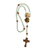 Padre Pio Rosary – White Pearls