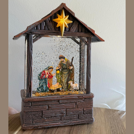 Presépio com Luz e Brilho