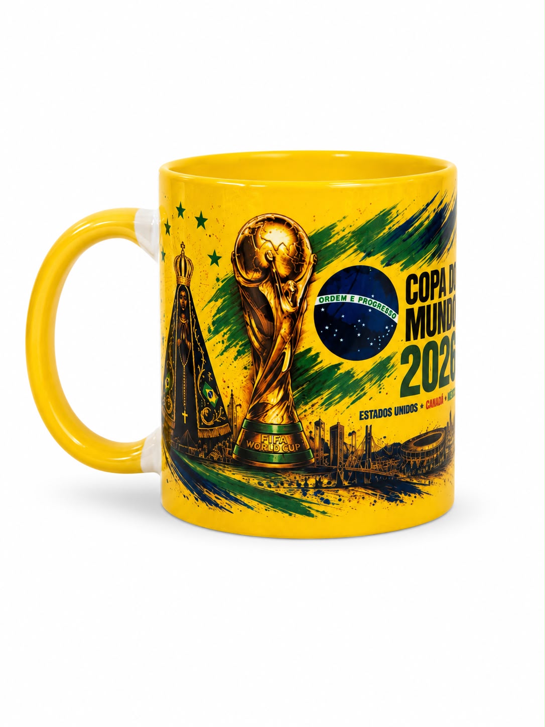 Caneca Copa do Mundo 2026 - amarelo