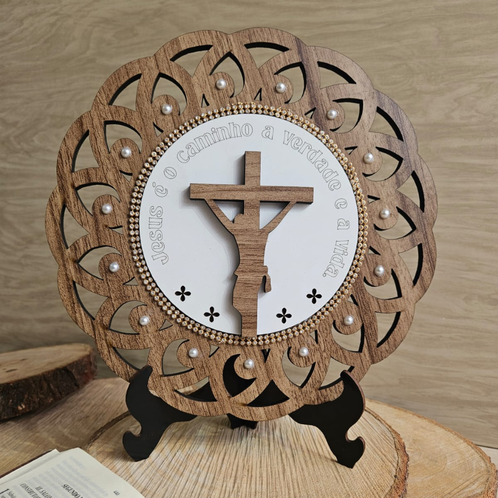 Mandala decorativo de Jesús Crucificado