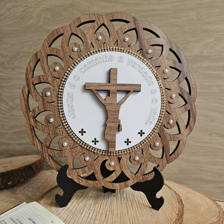 Mandala Decorativa Jesus Crucificado
