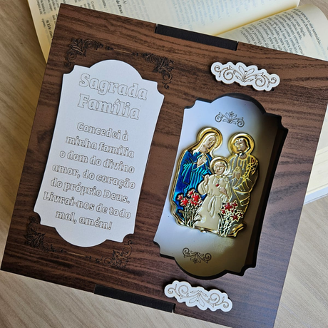 Nicho Sagrada Família – MDF com Oração