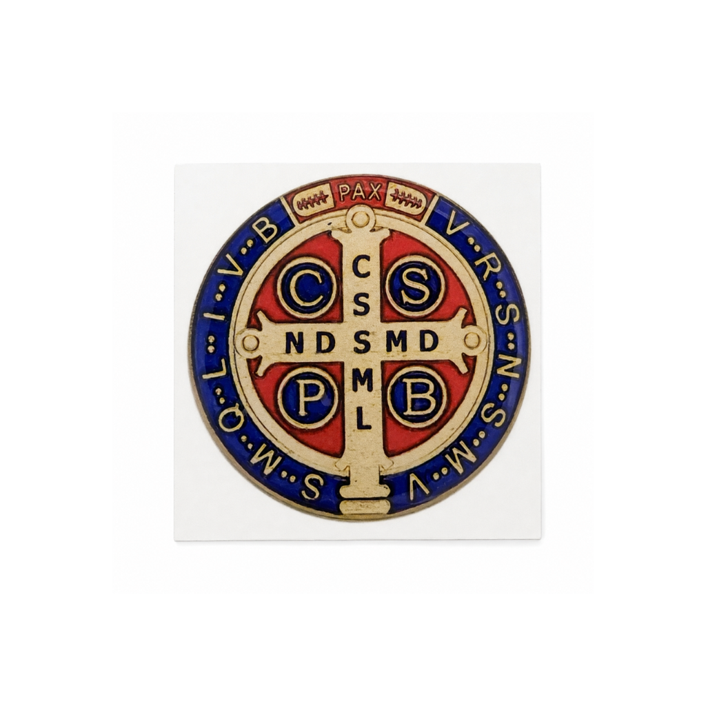 Adesivo Resinado - Medalha De Sao Bento - 6cm
