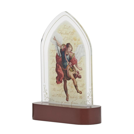 Adorno de Mesa São Miguel Arcanjo com LED - 20cm