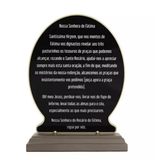 Adorno de Nossa Senhora de Fátima em Metal Ouro Velho 21,5cm