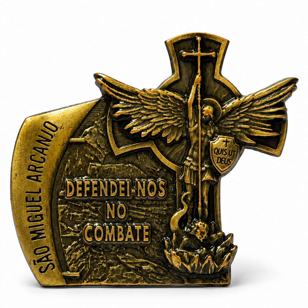 Adorno de Mesa - São Miguel Arcanjo - Defendei -nos no Combate
