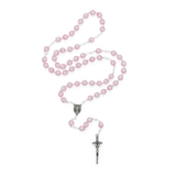 Rosary Our Lady of Graces Pink Acrylic Crystal